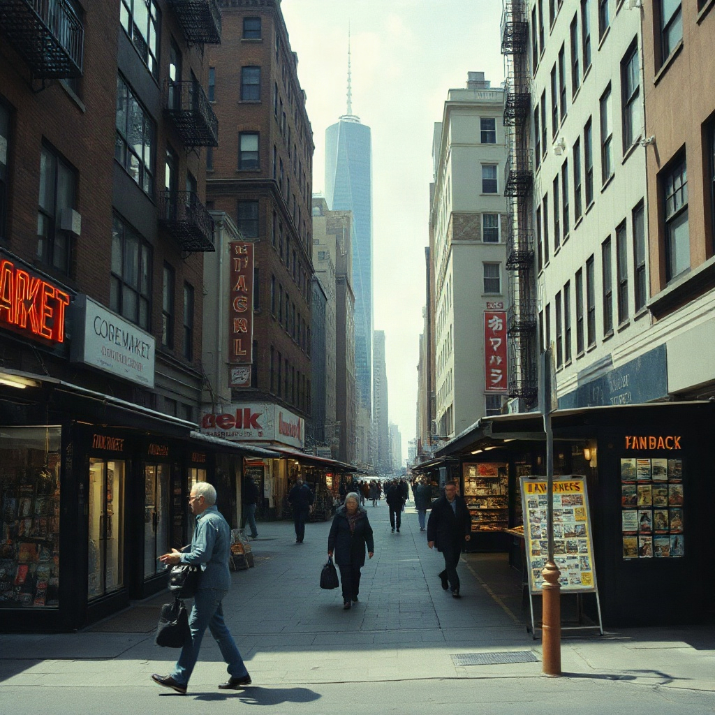 Time travel back to 1998 urban growth drama cover with old street market